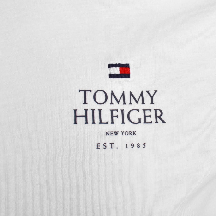 Tommy Hilfiger Logo T Shirt White Mainline Menswear Denmark